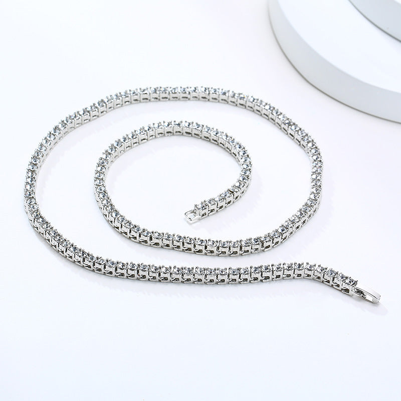 Crystal Tennis Chain Necklace