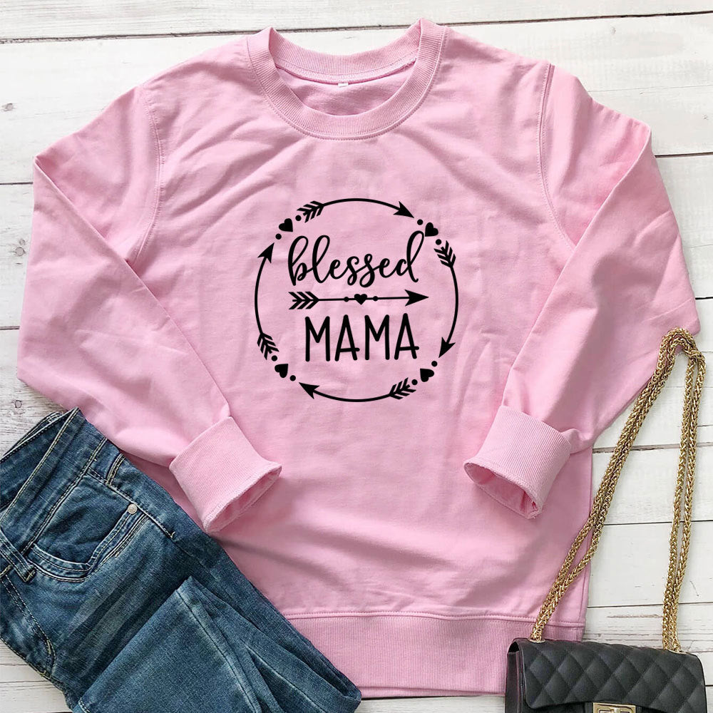Women's Mama Love Print Sweatshirt