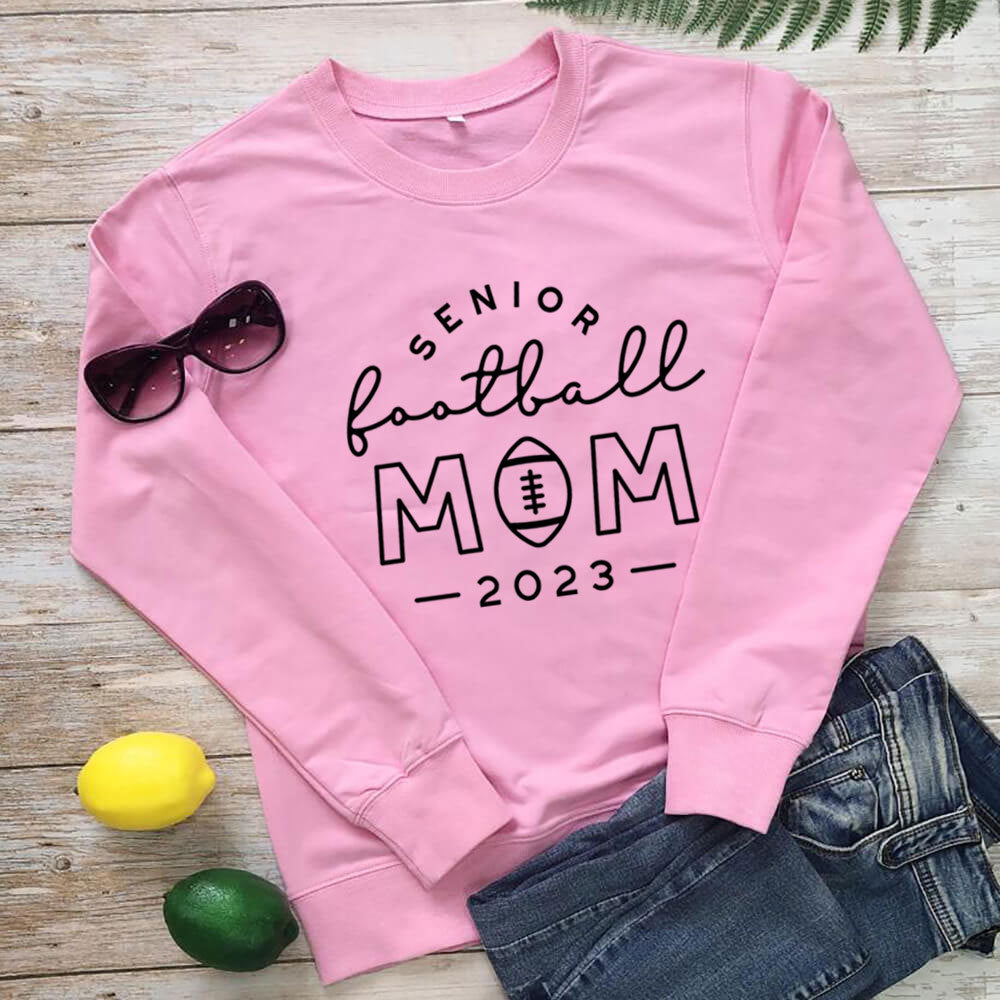 Women's Football Mom Print Sweatshirt