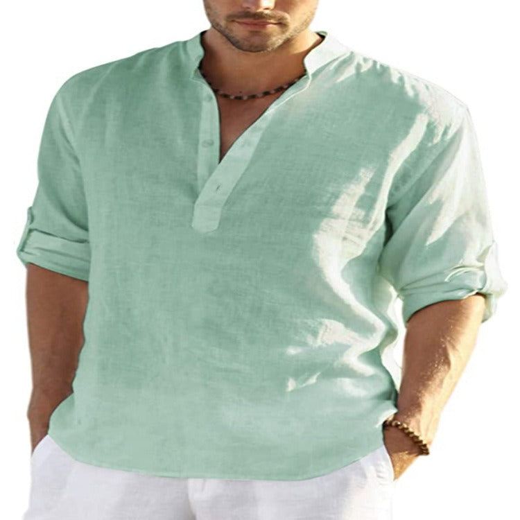 Men's Linen Long-Sleeve Shirt