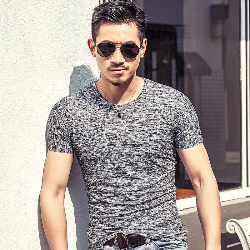 Men's Heathered T-Shirt - Short & Long Sleeve