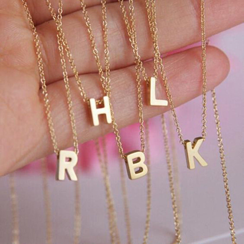 Women's Initial Letter Necklace