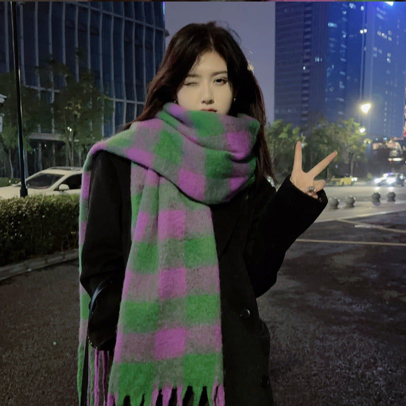 Women's Plaid Pashmina Shawl
