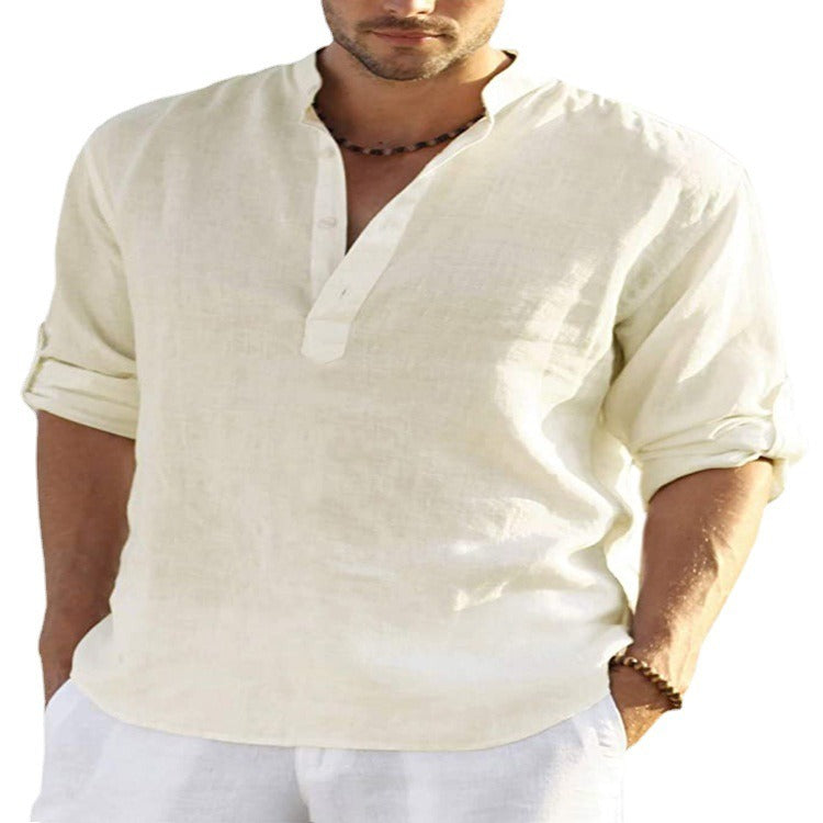 Men's Linen Long-Sleeve Shirt