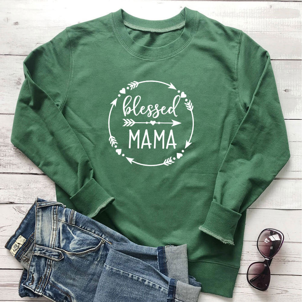Women's Mama Love Print Sweatshirt