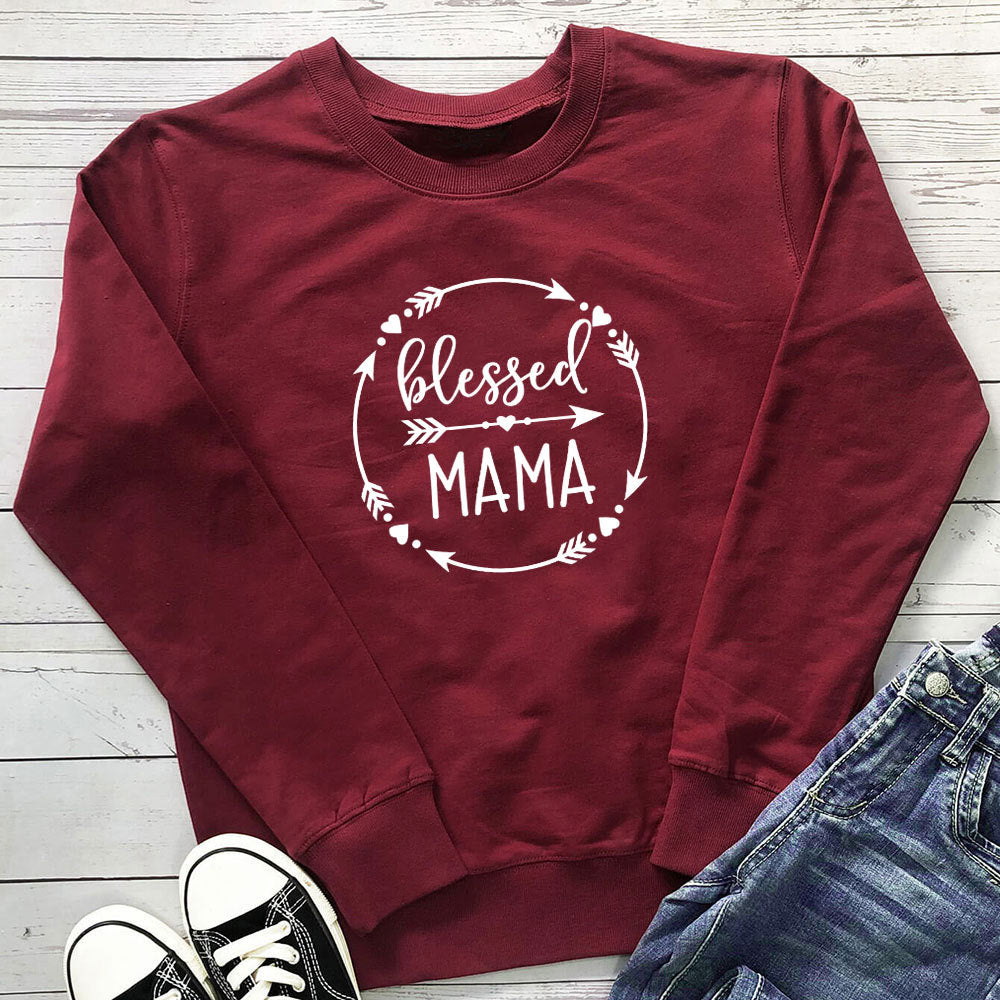 Women's Mama Love Print Sweatshirt