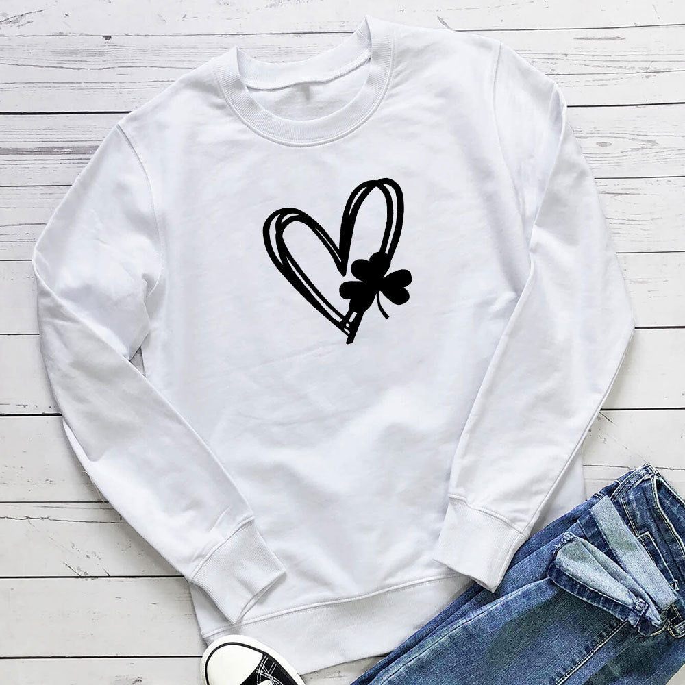 Women's Lucky Clover Print Sweatshirt