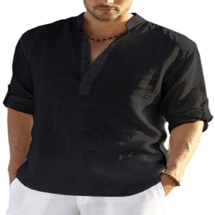 Men's Linen Long-Sleeve Shirt