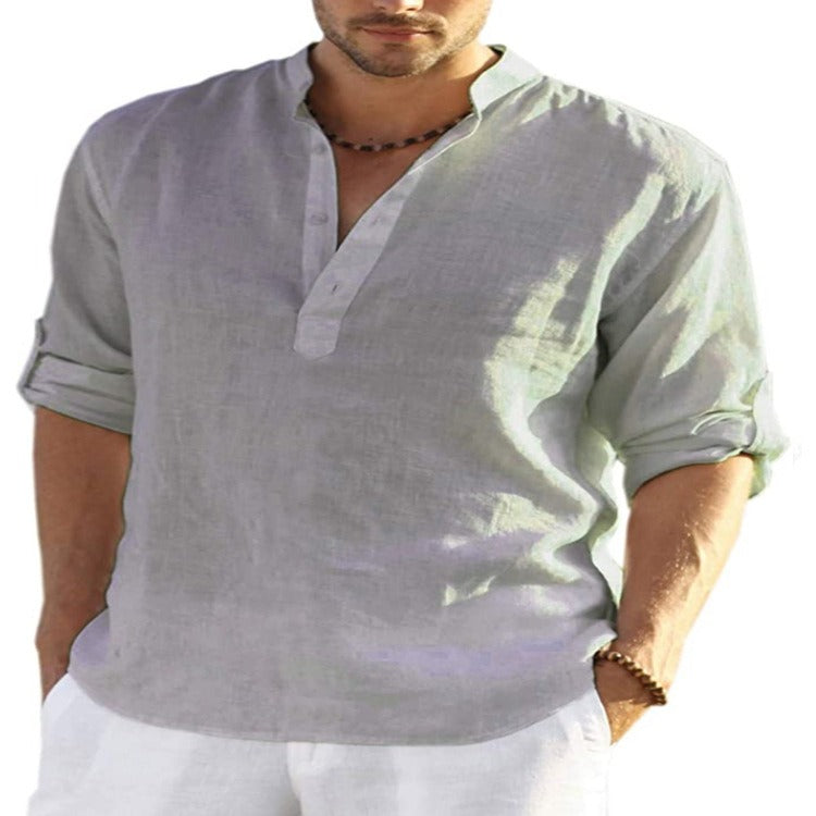 Men's Linen Long-Sleeve Shirt