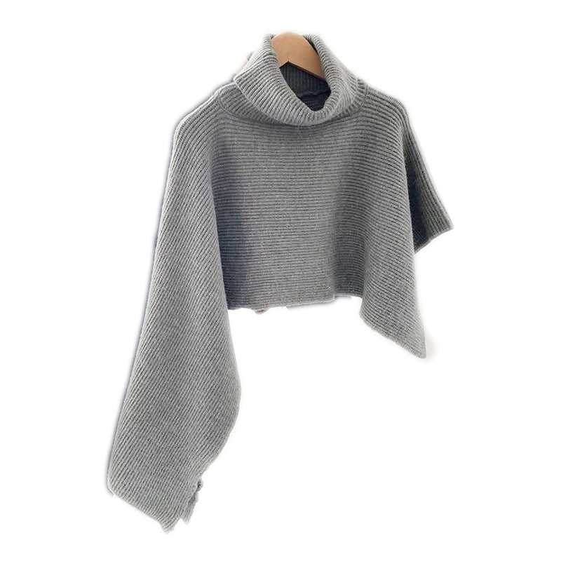 Women's High-Collar Knit Cape Sweater