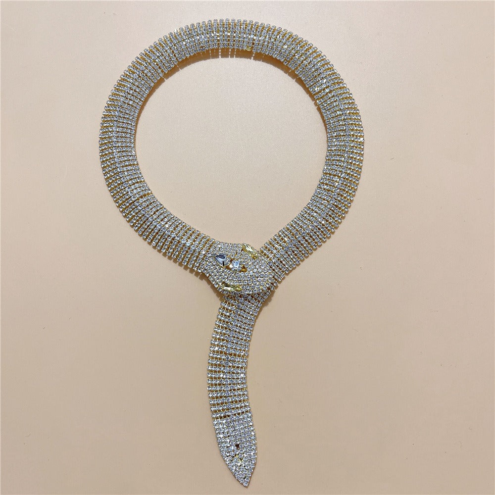 Women's Crystal Snake Necklace