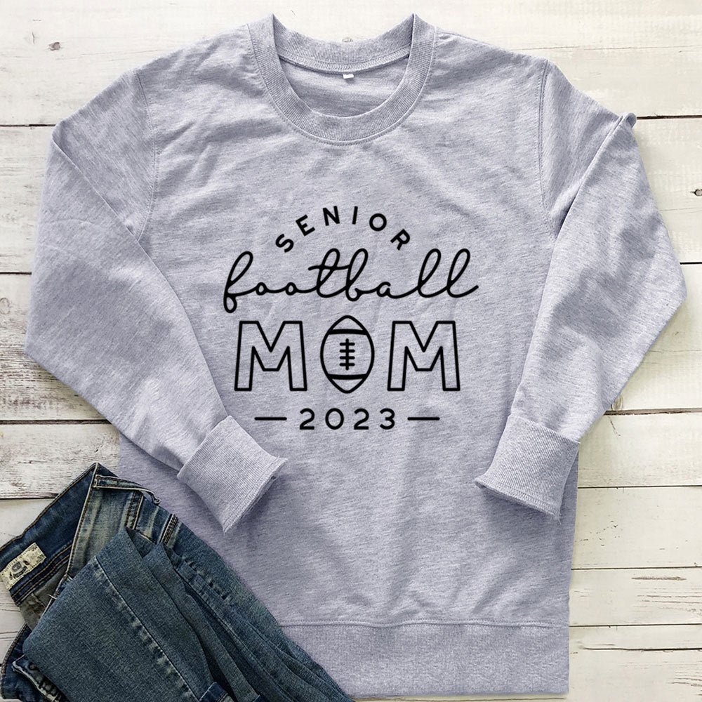 Women's Football Mom Print Sweatshirt