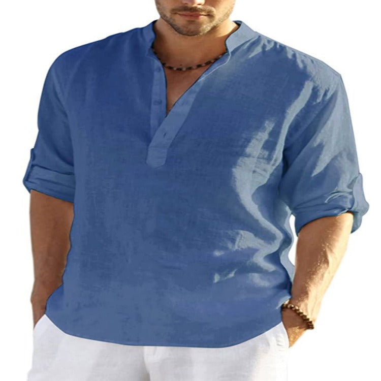 Men's Linen Long-Sleeve Shirt
