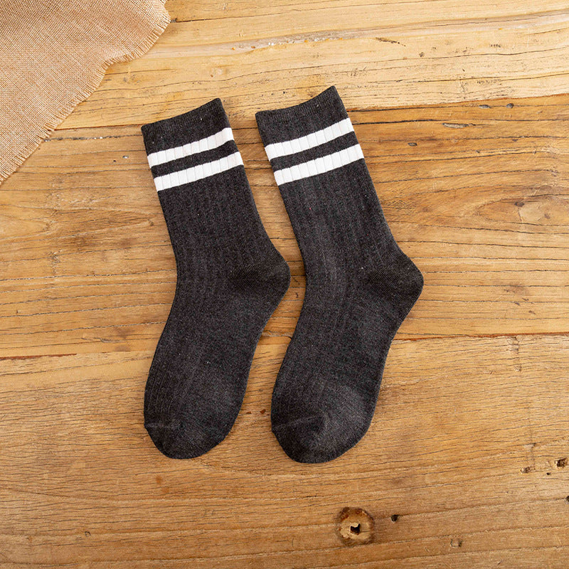 Women's Retro Striped Crew Socks