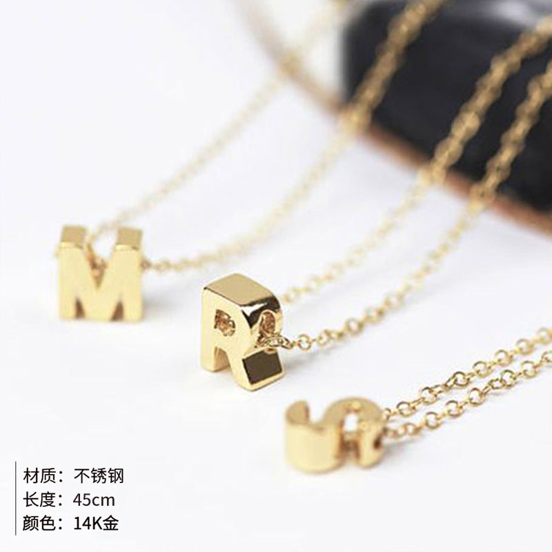 Women's Initial Letter Necklace