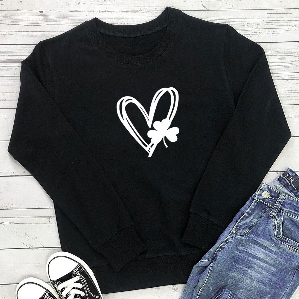 Women's Lucky Clover Print Sweatshirt