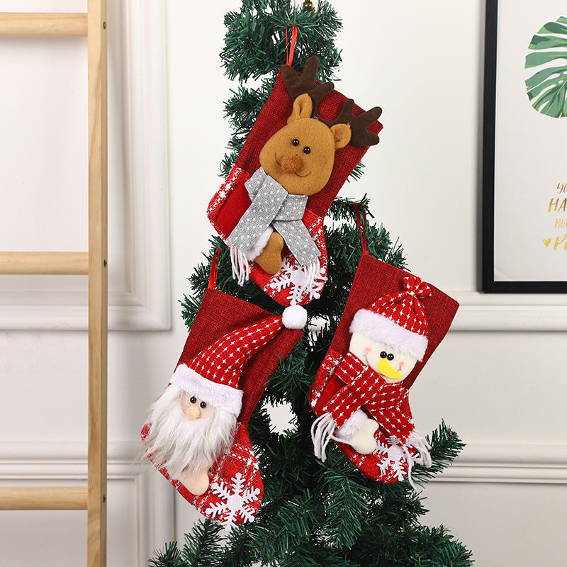 Mini Christmas Stocking Gift Bag