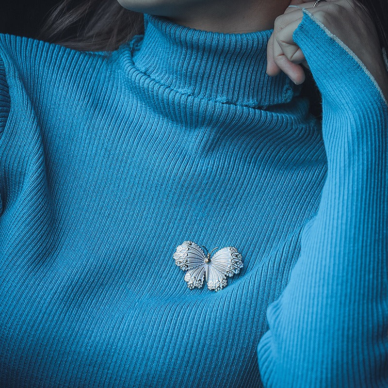 Women's Enamel Butterfly Brooch