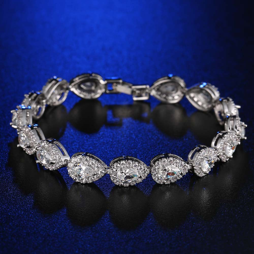 Women's Teardrop Crystal Bracelet
