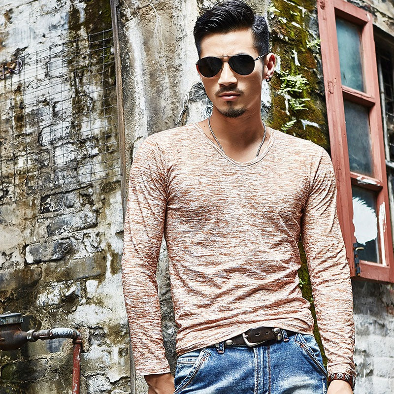 Men's Heathered T-Shirt - Short & Long Sleeve