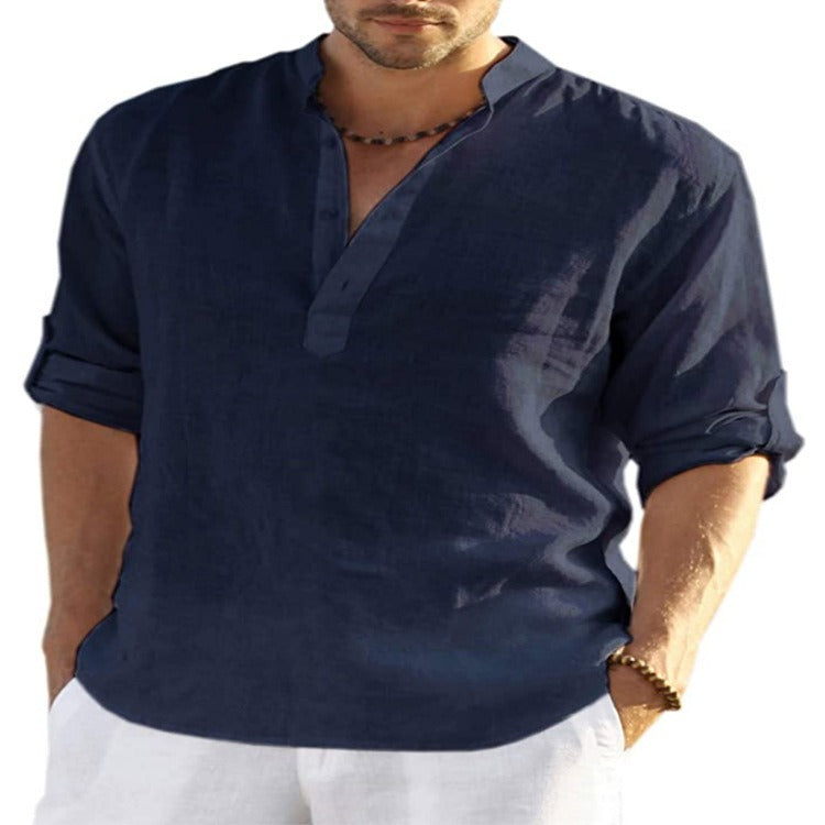 Men's Linen Long-Sleeve Shirt