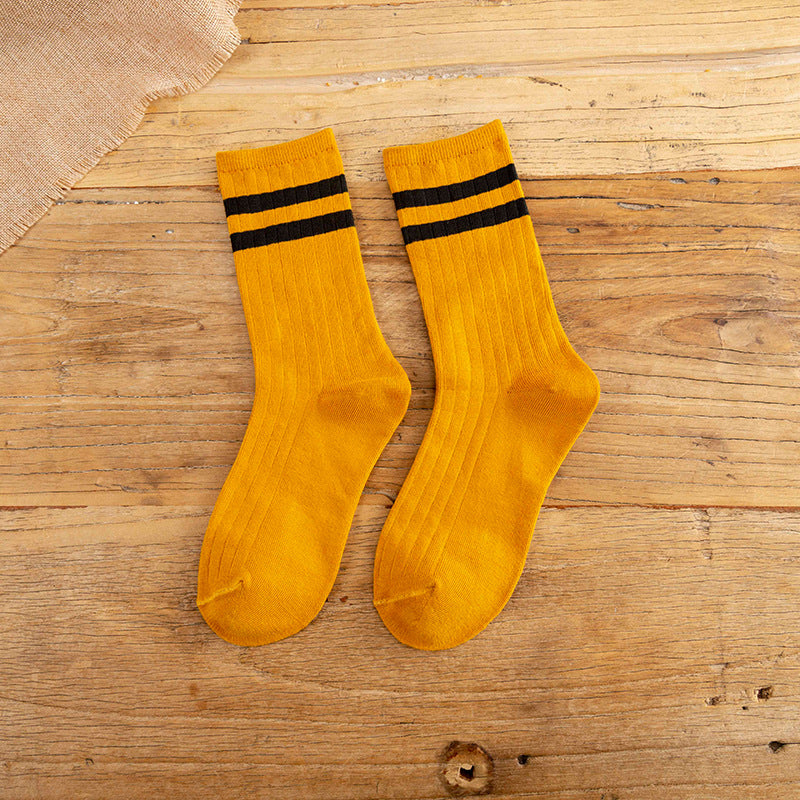 Women's Retro Striped Crew Socks