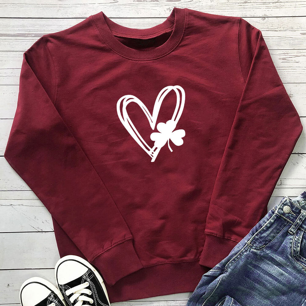 Women's Lucky Clover Print Sweatshirt