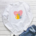 Cat Embrace printed long sleeved sweatshirt
