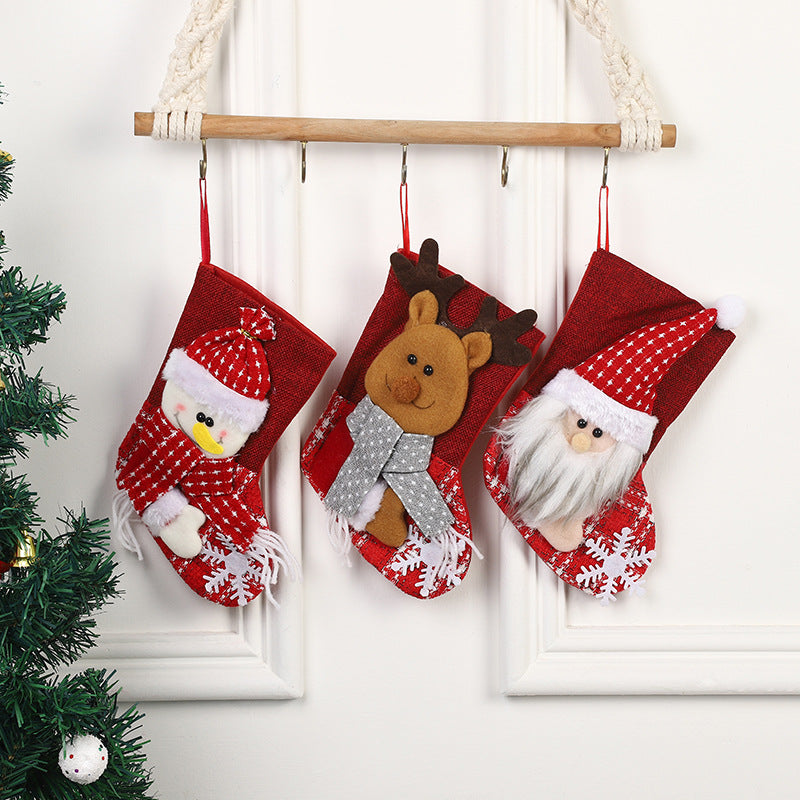Mini Christmas Stocking Gift Bag
