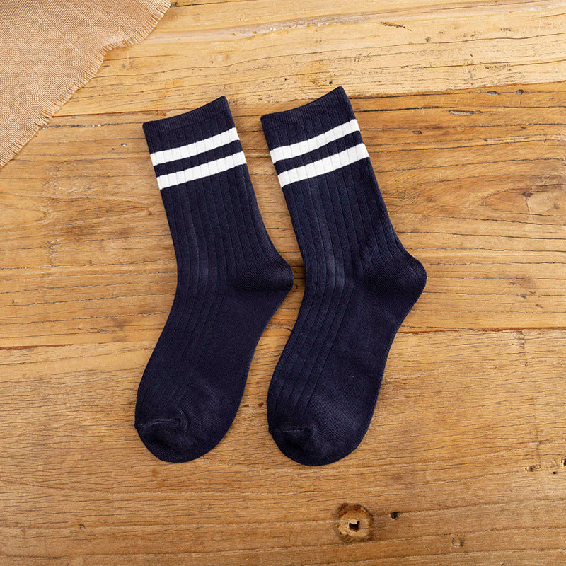 Women's Retro Striped Crew Socks
