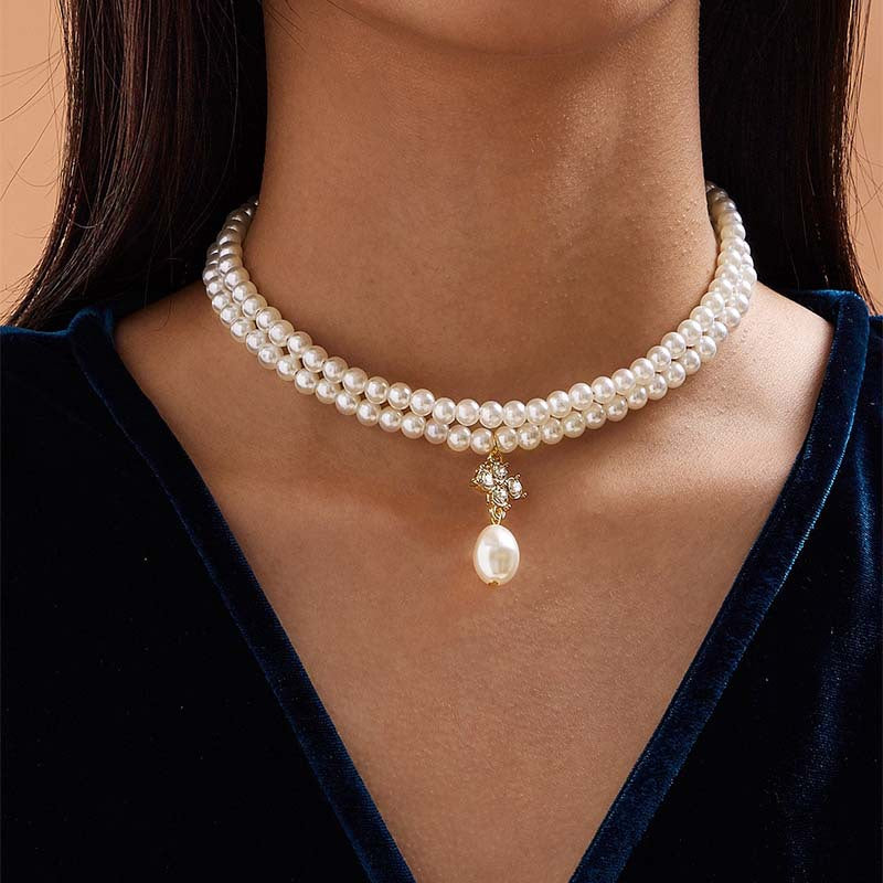 Women's Double-Strand Pearl Necklace