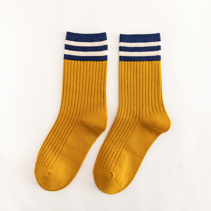Women's Retro Striped Crew Socks