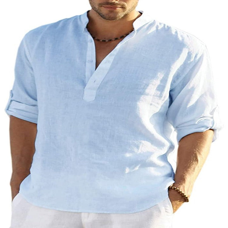 Men's Linen Long-Sleeve Shirt