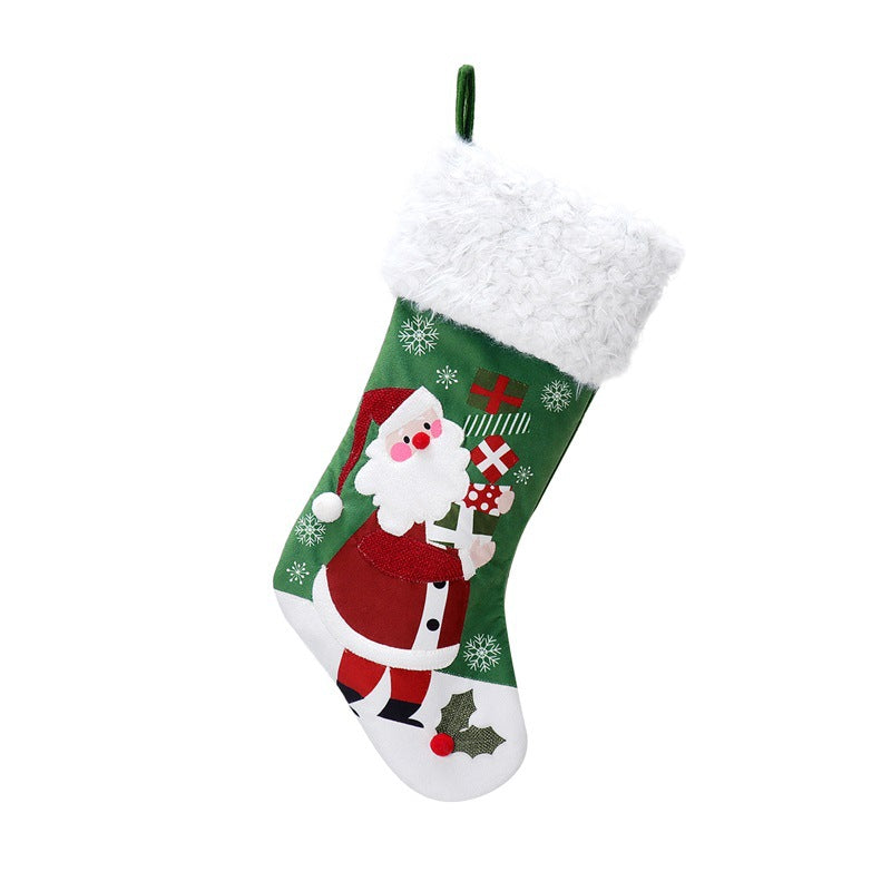 Velvet Christmas Stocking Gift Bag
