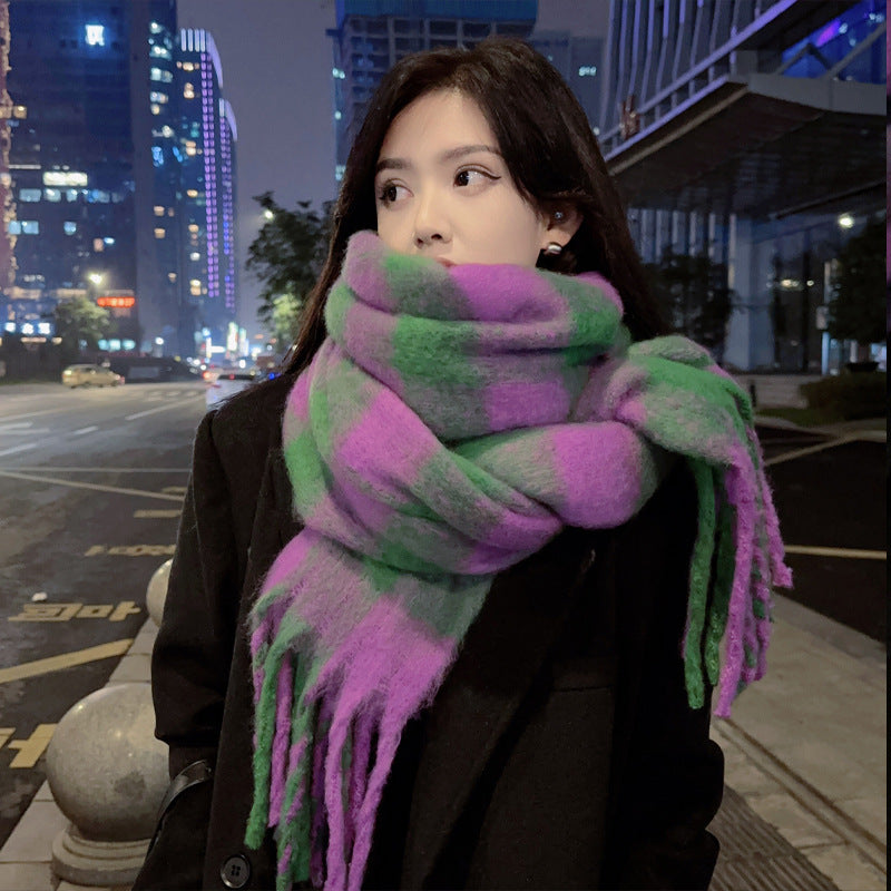 Women's Plaid Pashmina Shawl