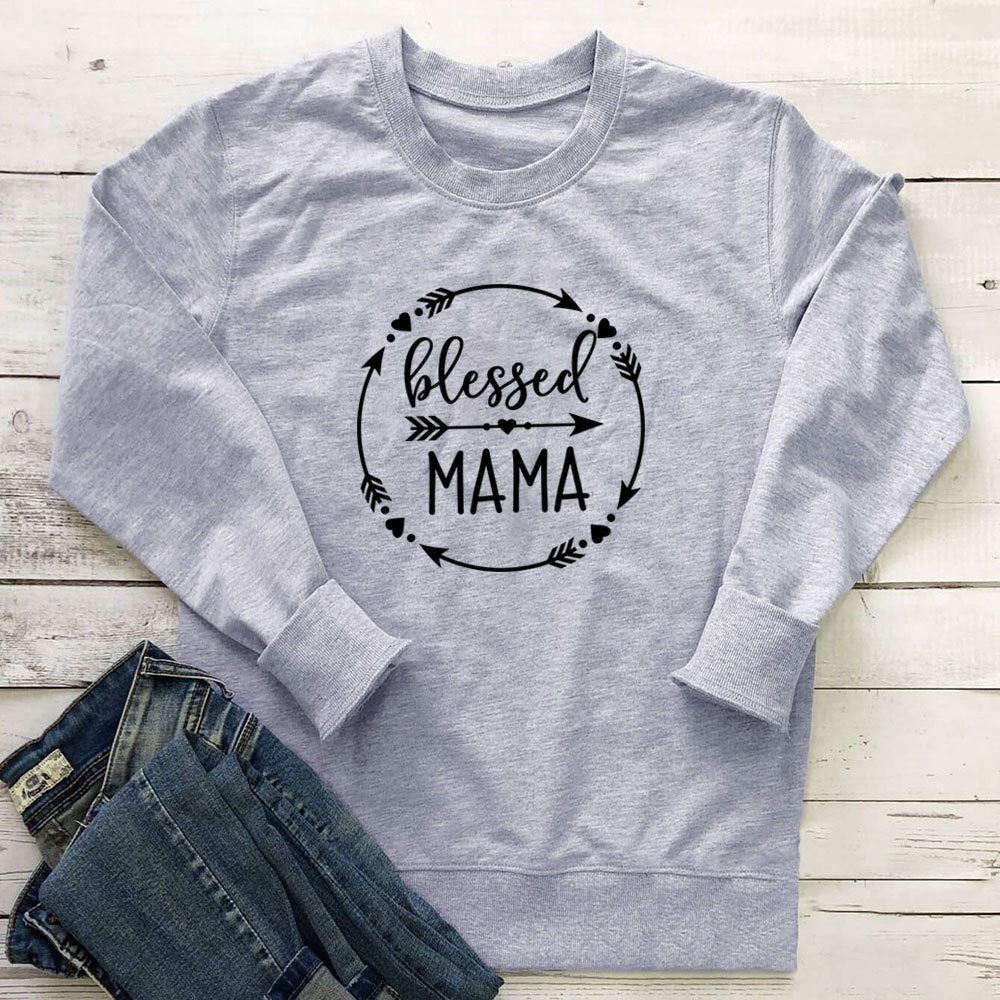 Women's Mama Love Print Sweatshirt