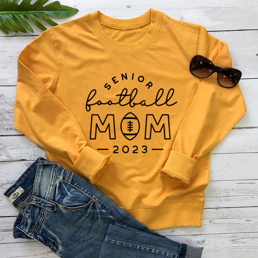 Women's Football Mom Print Sweatshirt