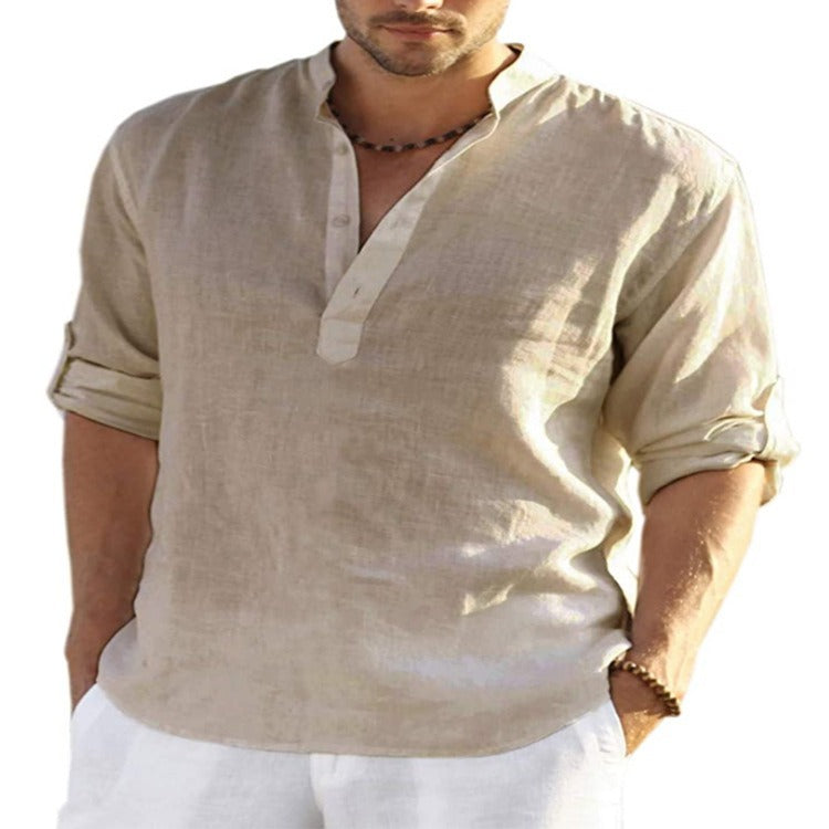 Men's Linen Long-Sleeve Shirt