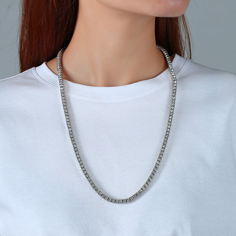 Crystal Tennis Chain Necklace