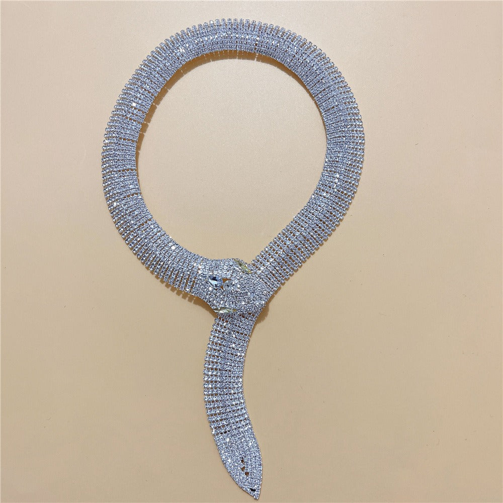 Women's Crystal Snake Necklace