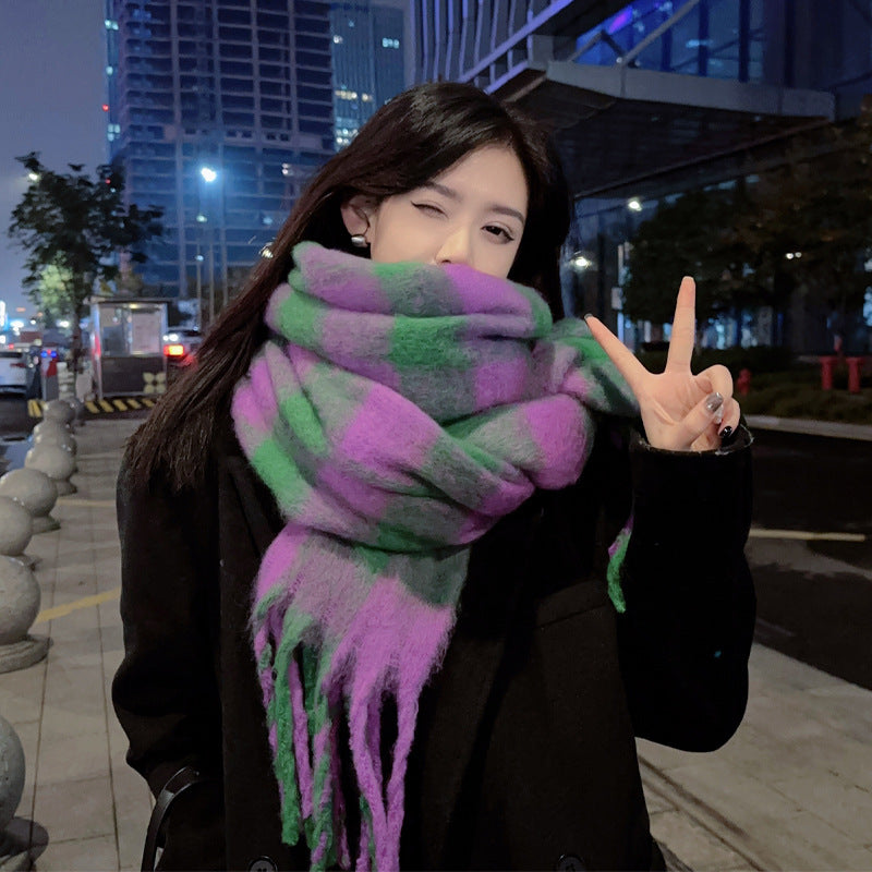 Women's Plaid Pashmina Shawl