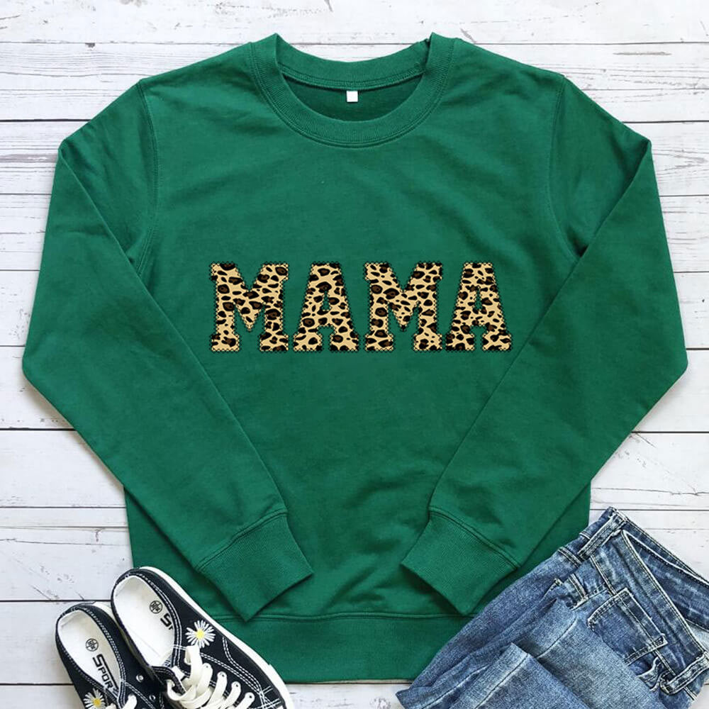 Women's Mama Leopard Print Sweatshirt
