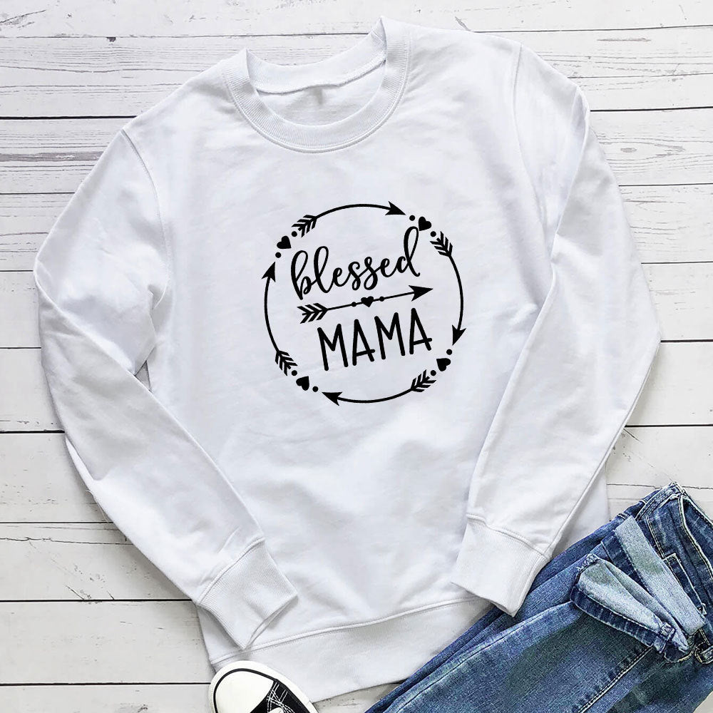 Women's Mama Love Print Sweatshirt