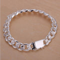 Men's 925 Sterling Silver Curb-Link Bracelet