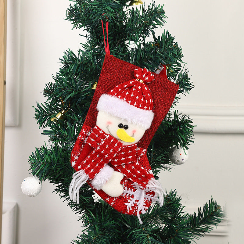 Mini Christmas Stocking Gift Bag