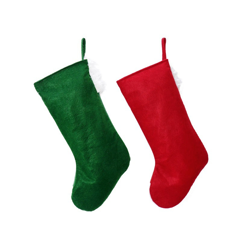 Velvet Christmas Stocking Gift Bag
