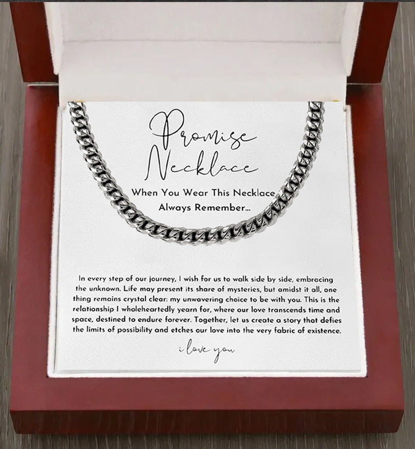 Men's Cuban Chain Necklace with Gift Box