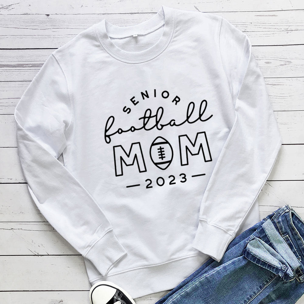 Women's Football Mom Print Sweatshirt