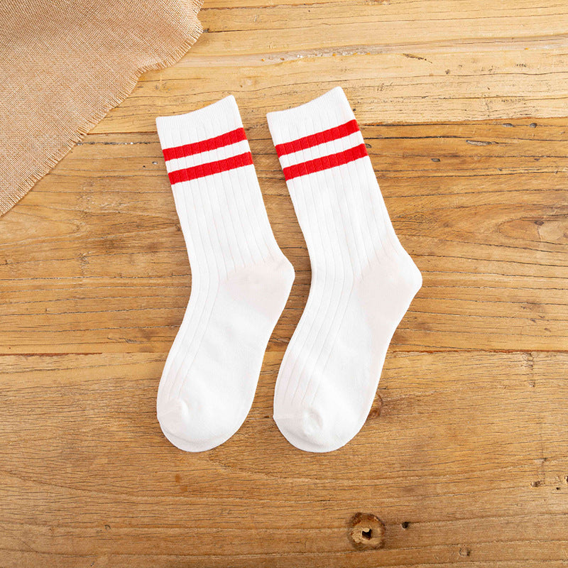 Women's Retro Striped Crew Socks