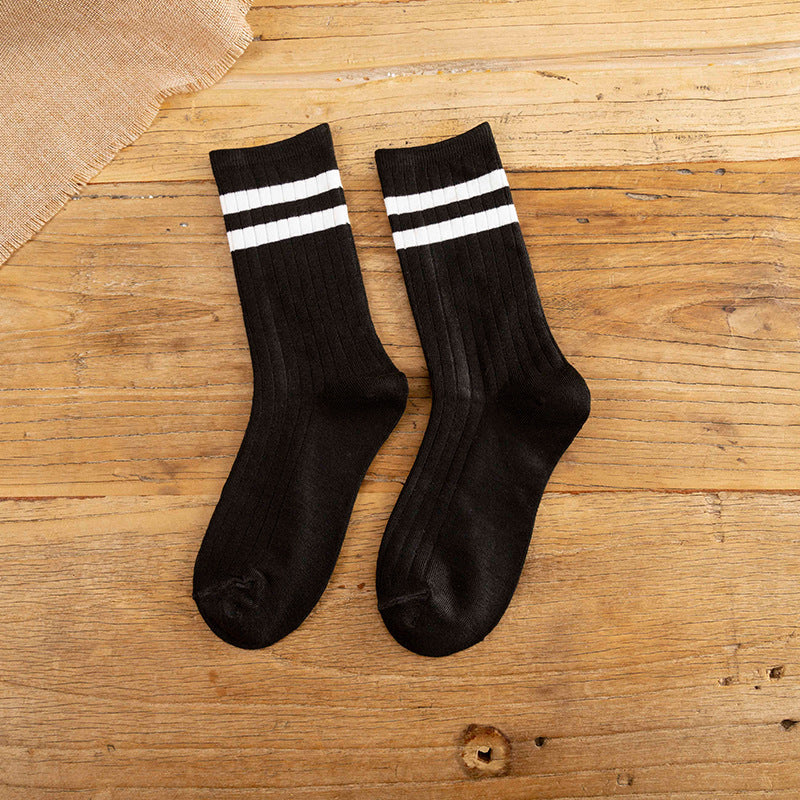 Women's Retro Striped Crew Socks